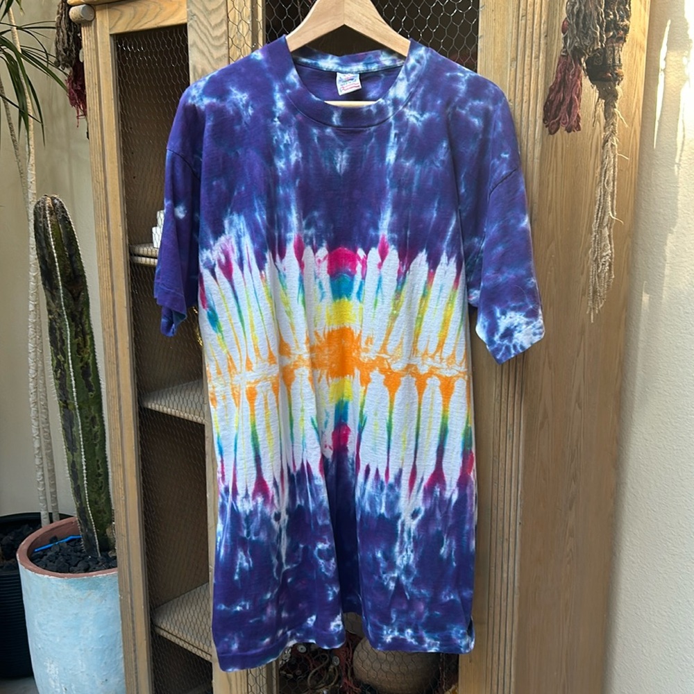 Vintage Fruit of the Loom Tie Dye T-Shirt Dress